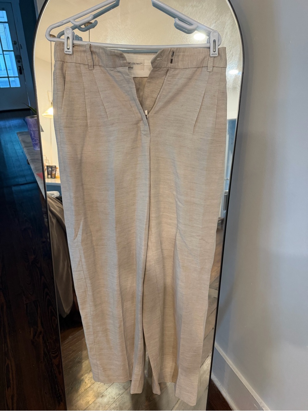 Wilfred Light Taupe Wide-Leg Trousers